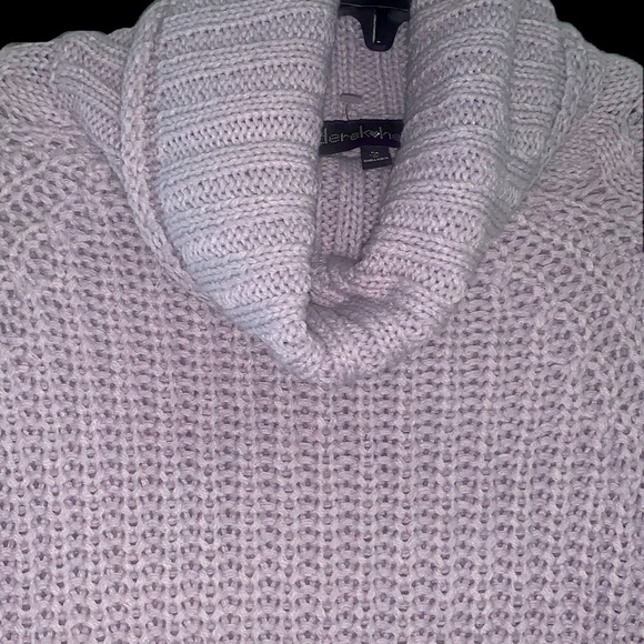 Derek Heart Lavender Cowl Neck Cable Knit Sweater Women’s Size M NWOT - Picture 3 of 14
